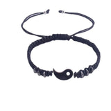 ZG Couple Yin Yang Adjustable Cord Bracelet for Bff