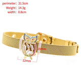 Tendy Stainless Steel Evil Eye CZ Chain Bracelet