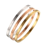 Rose Plating 8mm/4mm Bracelet Bangle for Woman Wedding Party