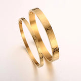 Rose Plating 8mm/4mm Bracelet Bangle for Woman Wedding Party