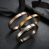 Rose Plating 8mm/4mm Bracelet Bangle for Woman Wedding Party