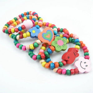 24pcs Children Wood Bead Bracelets Party Bag Fillers