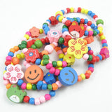 24pcs Children Wood Bead Bracelets Party Bag Fillers