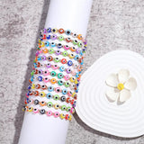 12 Pcs Evil Eye Charm Bracelets Set Rope Resin Beads Bracelets Couple Jewelry