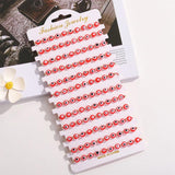 12 Pcs Evil Eye Charm Bracelets Set Rope Resin Beads Bracelets Couple Jewelry