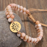 Boho Yoga Healing Meditation Bracelet Sun Flower Bangle
