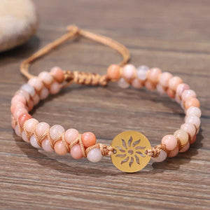 Boho Yoga Healing Meditation Bracelet Sun Flower Bangle