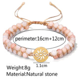 Boho Yoga Healing Meditation Bracelet Sun Flower Bangle