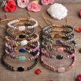 Natural Stone Beads Charms Yoga Bracelet For Women