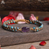 Natural Stone Beads Charms Yoga Bracelet For Women