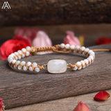 Natural Stone Beads Charms Yoga Bracelet For Women