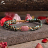 Natural Stone Beads Charms Yoga Bracelet For Women