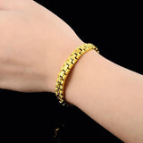 24K Plating Bracelet 6MM8 Inch Jewelry Bracelet for Women & Men