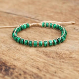 Malachite Beads Braided Bracelet Yoga Bohemia Charm Bangle