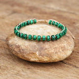 Malachite Beads Braided Bracelet Yoga Bohemia Charm Bangle