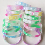 20PCS Peace Love Star Night Luminous Bracelet Lot