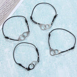 Retro Punk Braided Rope Bracelet Handcuffs Charms Bracelets Bohemian Jewelry
