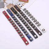 Gothic Punk Skull Bracelet Cuff Wristbands Alloy Skeleton Charm Beads