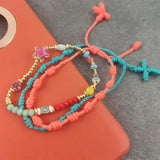 Braided Cotton Glass Beads Lucky Rope Bracelet & Bangles For Women