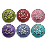 10pcs 6 Colors Mixed 18MM Snap Jewelry Buttons for Snap Bracelet Bangle