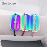 Razor Blade Charm Bracelet Stainless Steel Shaver Pendant Rope Bracelet