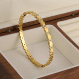 Geometry Rhinestone Stainless Steel Bangles for Women