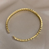 Geometry Rhinestone Stainless Steel Bangles for Women