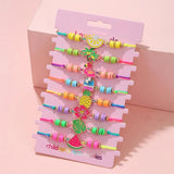 8Pack Beach Fruit Bracelet Adjustable Cord Rope BFF Kids Girl Jewelry