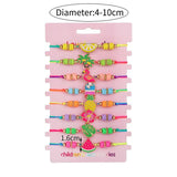 8Pack Beach Fruit Bracelet Adjustable Cord Rope BFF Kids Girl Jewelry