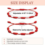 Boho 7 Knots Red String Bracelet Lucky Amulet Wristband Jewelry
