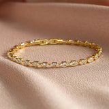 Silver Horse Eye CZ Bracelet for Women Party Accessories