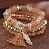 Bohemian Acrylic Beads Tassel Bracelets Jewelry