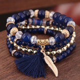 Bohemian Acrylic Beads Tassel Bracelets Jewelry