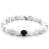 2Pcs Natural Stones Couple Bracelets Charm Beads Bracelets For Men and Women