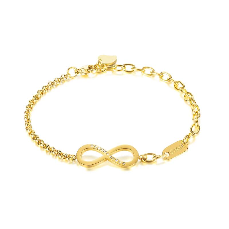 Infinity Number 8 Chain Bracelet CZ Infinity Bracelets for Women Men