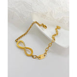 Infinity Number 8 Chain Bracelet CZ Infinity Bracelets for Women Men