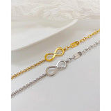 Infinity Number 8 Chain Bracelet CZ Infinity Bracelets for Women Men