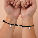 Heart Magnetic Couple Bracelets 3D Dinosaur Rope Adjustable Bracelets