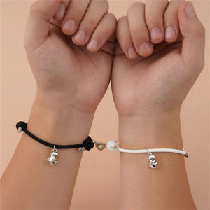 Heart Magnetic Couple Bracelets 3D Dinosaur Rope Adjustable Bracelets