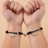 Heart Magnetic Couple Bracelets 3D Dinosaur Rope Adjustable Bracelets