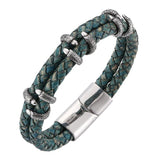 Dragon Claw Leather Bracelet Stainless Steel Clasp