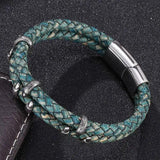 Dragon Claw Leather Bracelet Stainless Steel Clasp