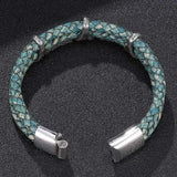 Dragon Claw Leather Bracelet Stainless Steel Clasp