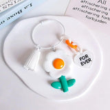 Sunflower Beaded Bracelet Keychain for Women Girls Flower Pendant Car Keyring