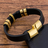 Charm Braided Rope Leather Cross Bracelet Men Bangles