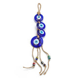 Evil Eye Braided Rope Cross Heart Tassel Wall Hanging Pendant