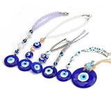Evil Eye Braided Rope Cross Heart Tassel Wall Hanging Pendant