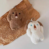 Rabbit Bear Dog Keychain Plush Toy Backpack Charms Gift