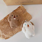 Rabbit Bear Dog Keychain Plush Toy Backpack Charms Gift