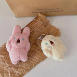 Rabbit Bear Dog Keychain Plush Toy Backpack Charms Gift